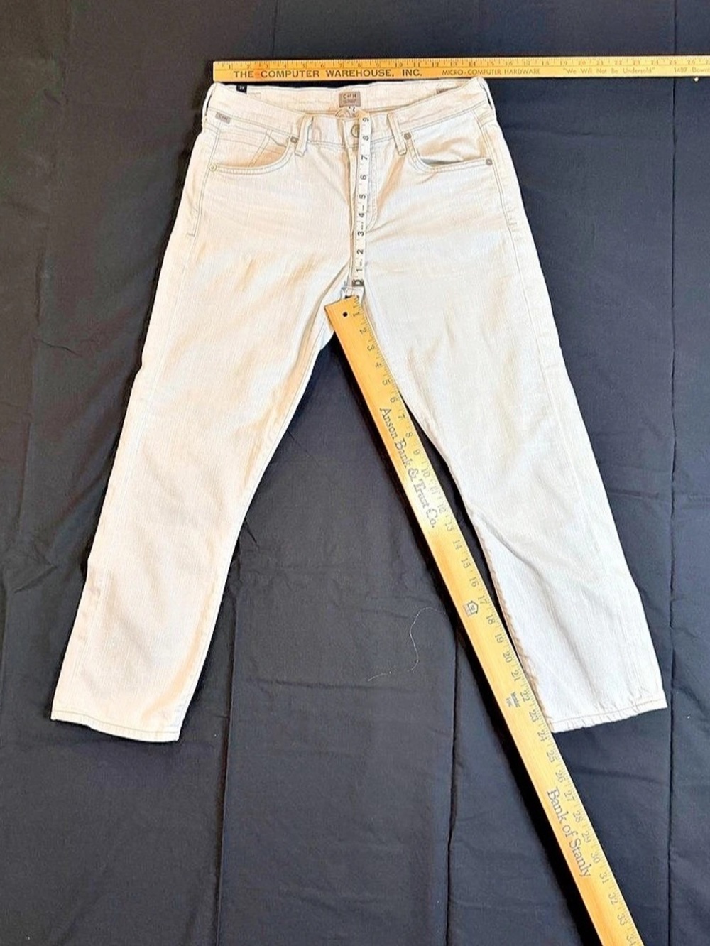 Citizens of Humanity Elsa Mid Rise Slim Fit Crop Jeans – Clean White – Size 27 - Picture 6 of 9